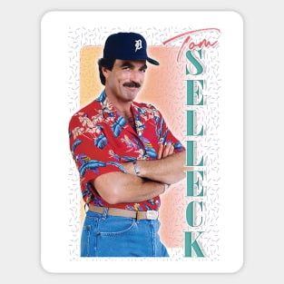 Tom Selleck -- 80s Aesthetic Design Sticker